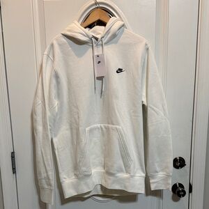Nike Men's Hoodie in White with Black Logo